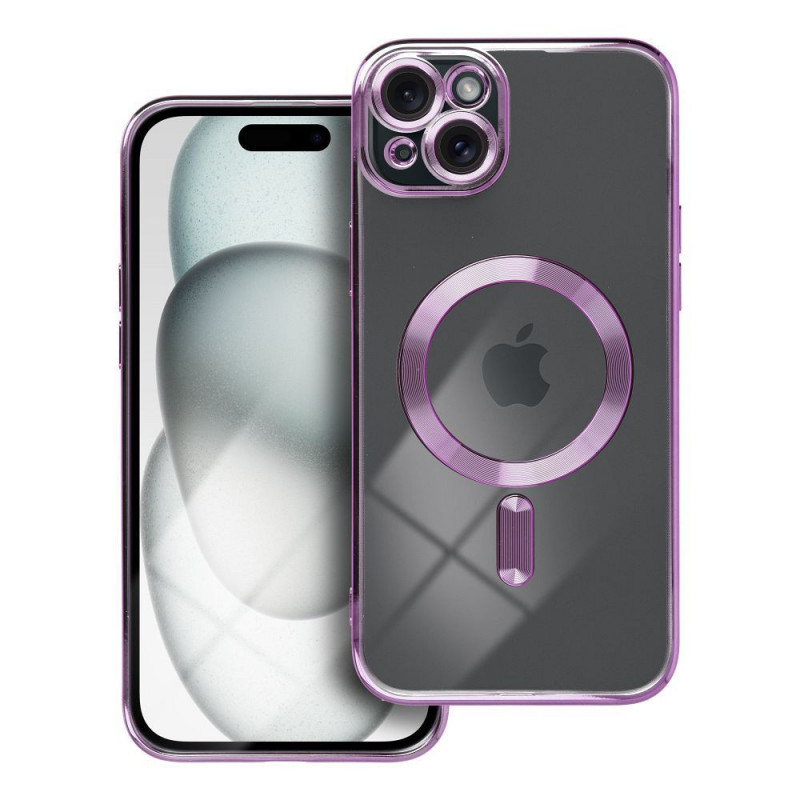 Electro Mag Cover case compatible with MagSafe for IPHONE 15 PLUS deep purple