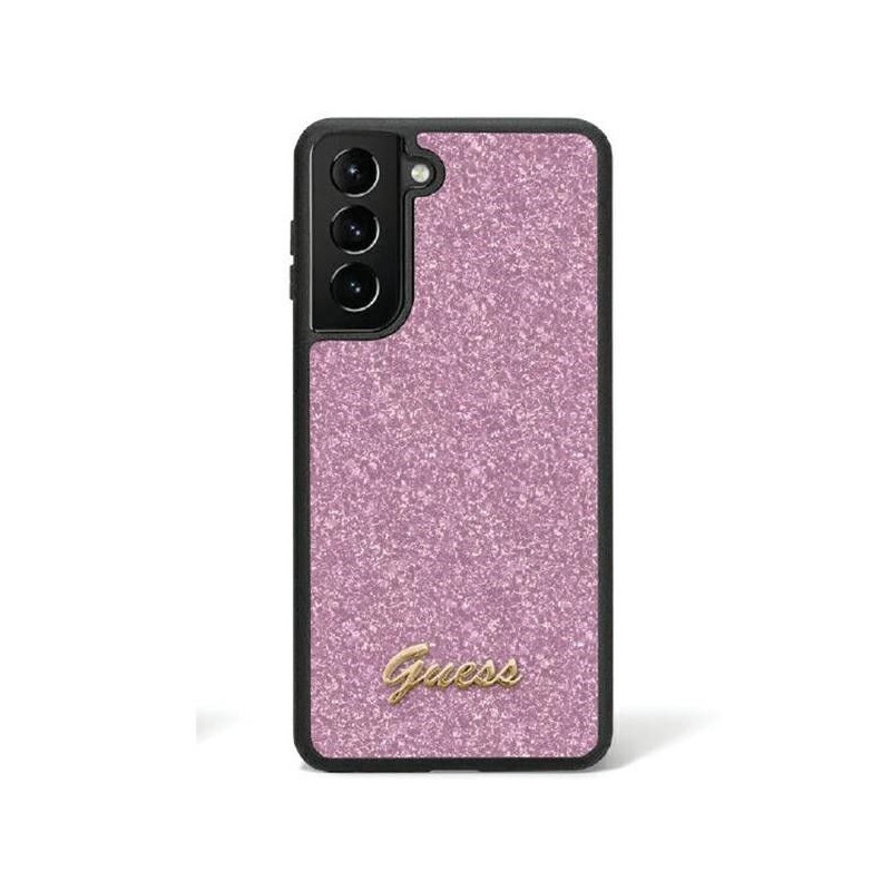 Original faceplate case GUESS GUHCS24SHGGSHU for Samsung S24 (Glitter  Script / purple)