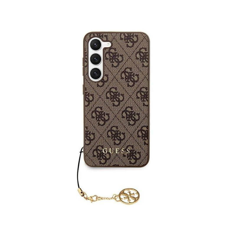 Original faceplate case GUESS GUHCS24LGF4GBR for Samsung S24 Ultra (4G Charm / brown)