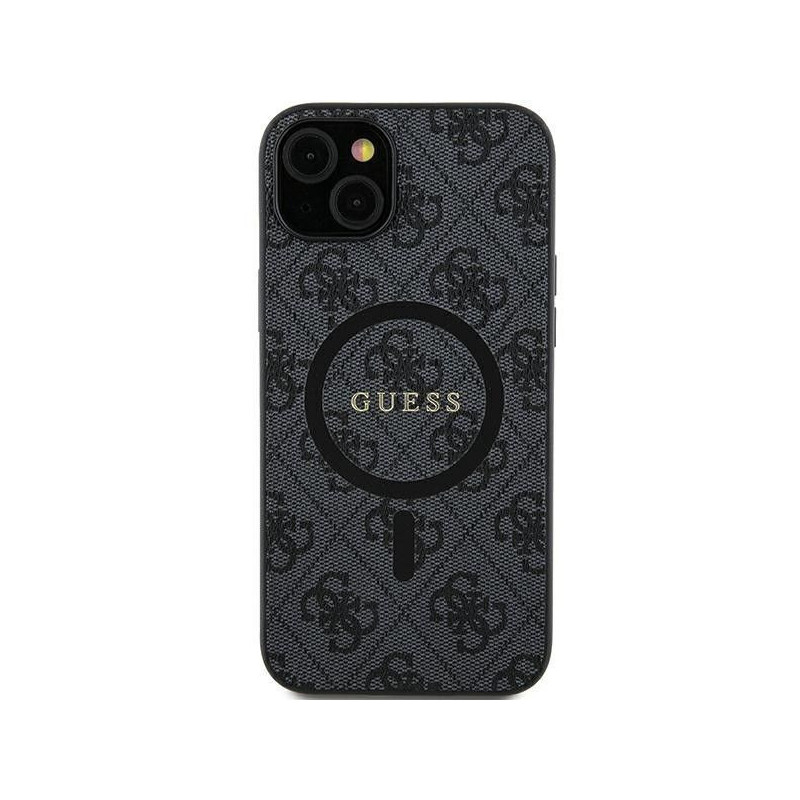 Original faceplate case GUESS GUHCS24SGF4GGR for Samsung S24 (Compatible with Magsafe / 4G Ring classic logo / black)