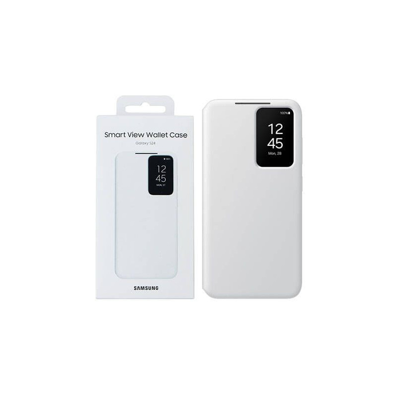 SAMSUNG original Smart View Wallet Case for SAMSUNG S24 EF-ZS921CWEGWW white blister