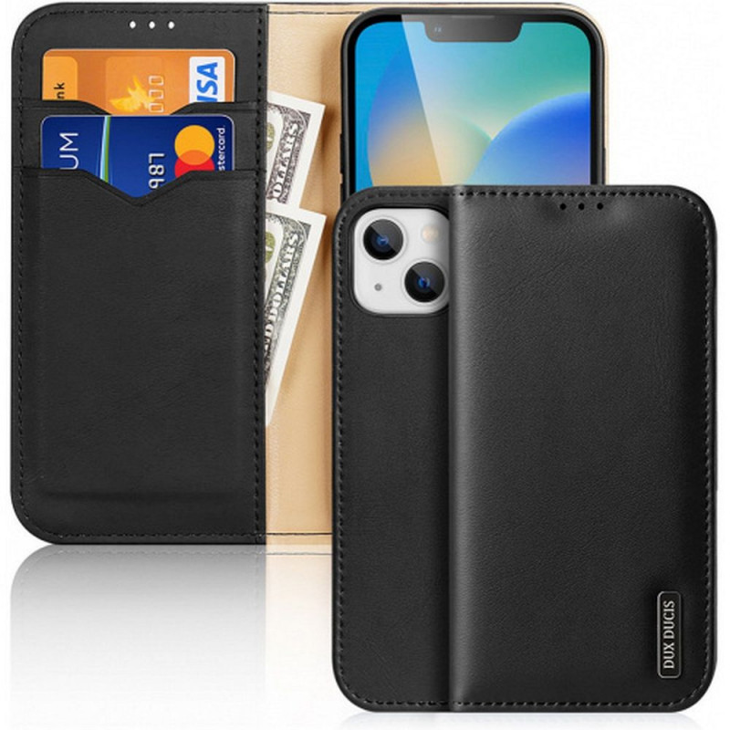 DUX DUCIS wallet case HIVO for IPHONE 15 black