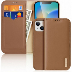 DUX DUCIS wallet case HIVO for IPHONE 15 brown