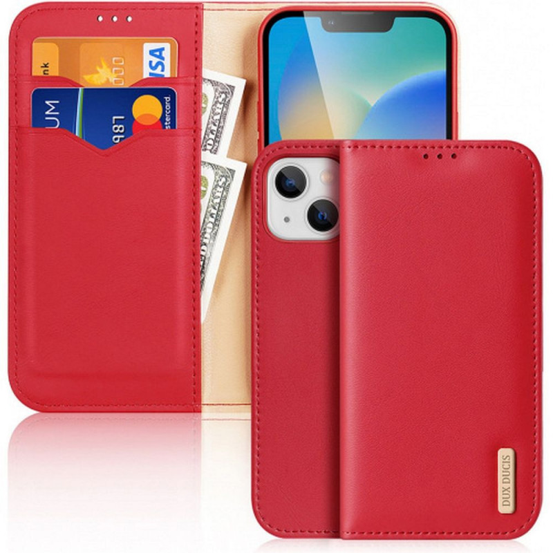 DUX DUCIS wallet case HIVO for IPHONE 15 red