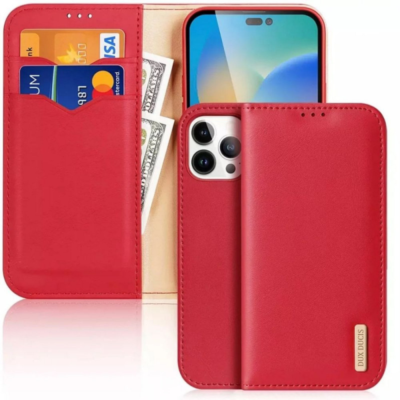 DUX DUCIS wallet case HIVO for IPHONE 15 Pro red