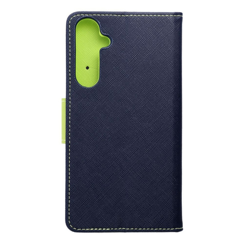 Fancy Book case for SAMSUNG A35 navy / lime