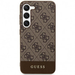 Original faceplate case GUESS GUHCS24SG4GLBR for SAMSUNG S24 (4G Bottom Stripe / brown)