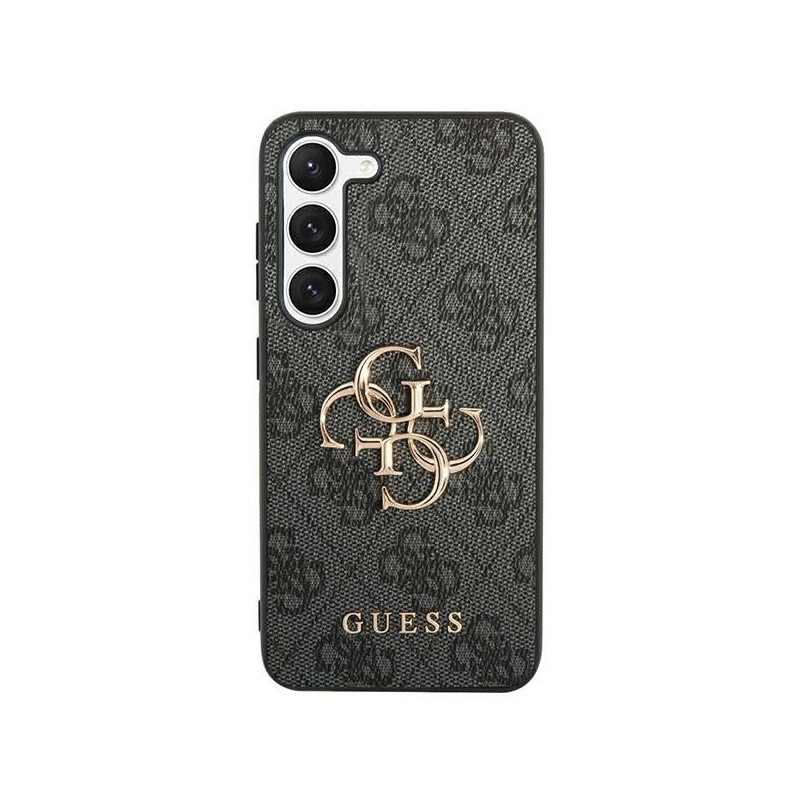 Original faceplate case GUESS GUHCS24M4GMGGR for Samsung S24 Plus (Leather 4G Metal Logo / black)