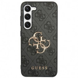 Original faceplate case GUESS GUHCS24L4GMGGR for Samsung S24 Ultra (Leather 4G Metal Logo / black)