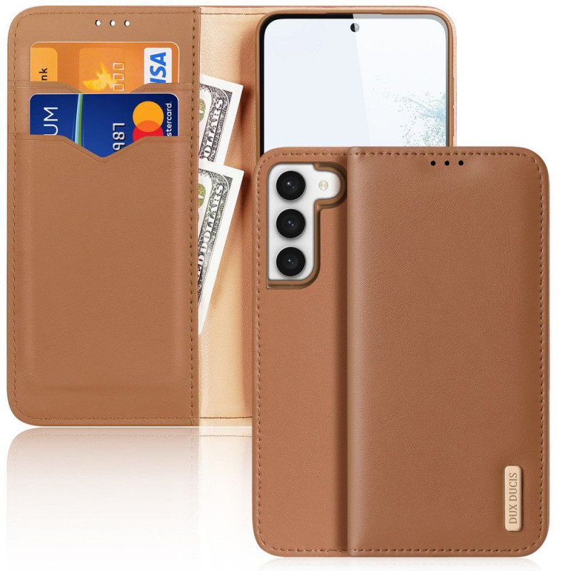 DUX DUCIS wallet case HIVO for SAMSUNG S24 Ultra brown