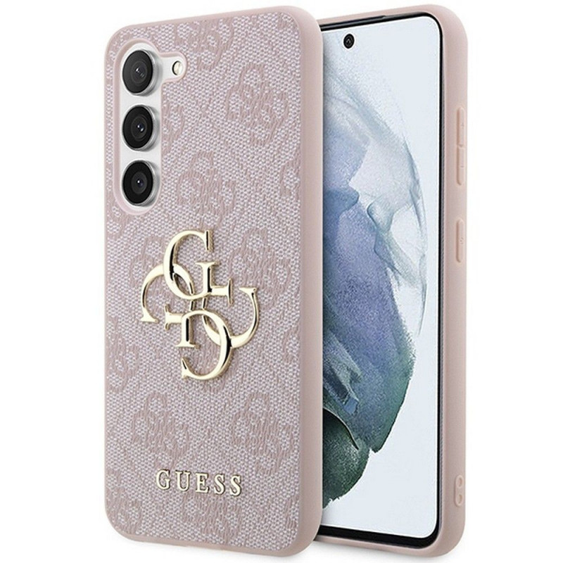 GUESS case for SAMSUNG A35 GUHCSA354GMGPI (4G Big Metal Logo) pink