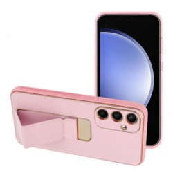 LEATHER Case Kickstand for SAMSUNG Galaxy S24 FE pink