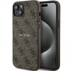 Original faceplate case GUESS GUHMP14SG4GFRW for iPhone 14 (Compatible with Magsafe / 4G Ring classic logo / brown)