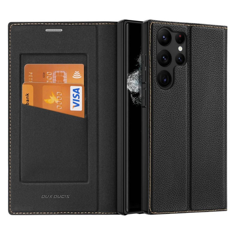 DUX DUCIS wallet case SKIN X2 for SAMSUNG S23 Ultra black