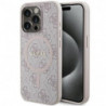 Original faceplate case GUESS GUHMP14LG4GFRP for iPhone 14 Pro (Compatible with Magsafe / 4G Ring classic logo / pink)