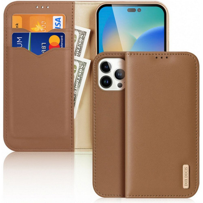 DUX DUCIS wallet case HIVO for SAMSUNG S24 brown