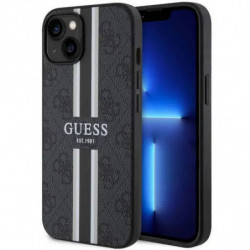 Original faceplate case GUESS GUHMP14SP4RPSK for iPhone 14 (Compatible with Magsafe 4G Printed Stripes / black)