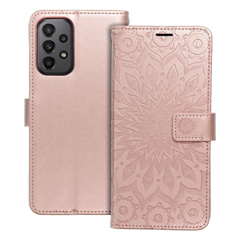 MEZZO Book case for SAMSUNG A23 5G mandala rose gold