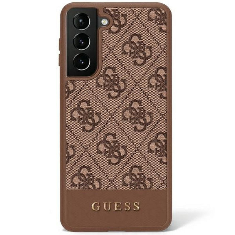 Original faceplate case GUESS GUHCS23LG4GLBR for SAMSUNG S23 Ultra (4G Bottom Stripe / brown)