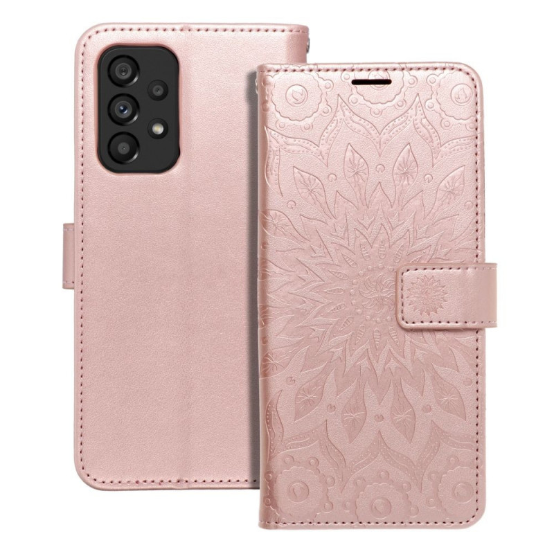 MEZZO Book case for SAMSUNG A53 5G mandala rose gold