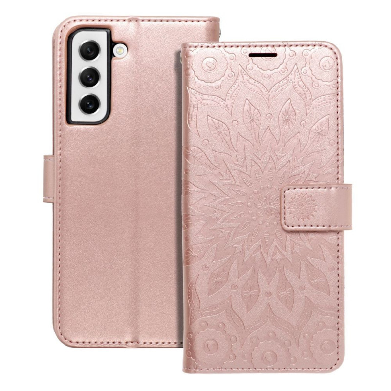 MEZZO Book case for SAMSUNG S21 FE mandala rose gold