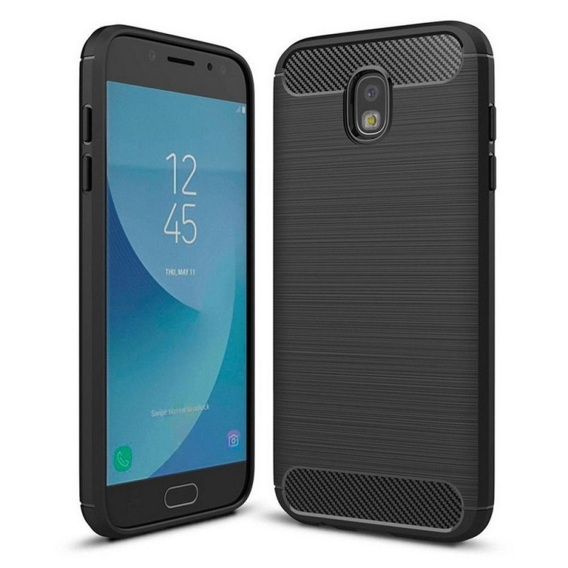 Case CARBON for SAMSUNG J7 2017 black