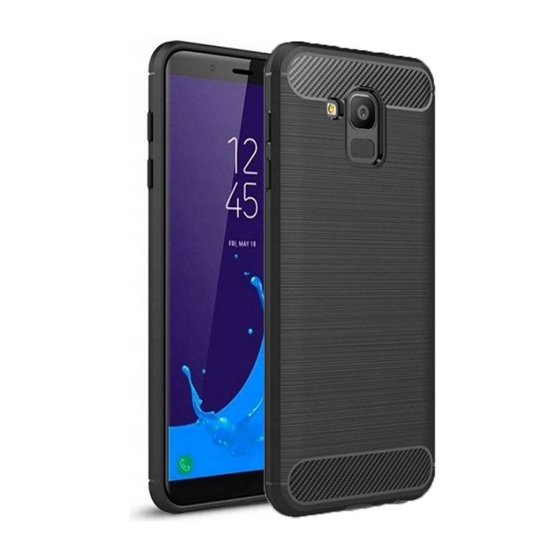 Case CARBON for SAMSUNG J6 2018 black