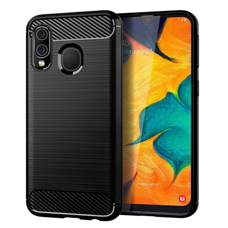 Case CARBON for SAMSUNG A40 black