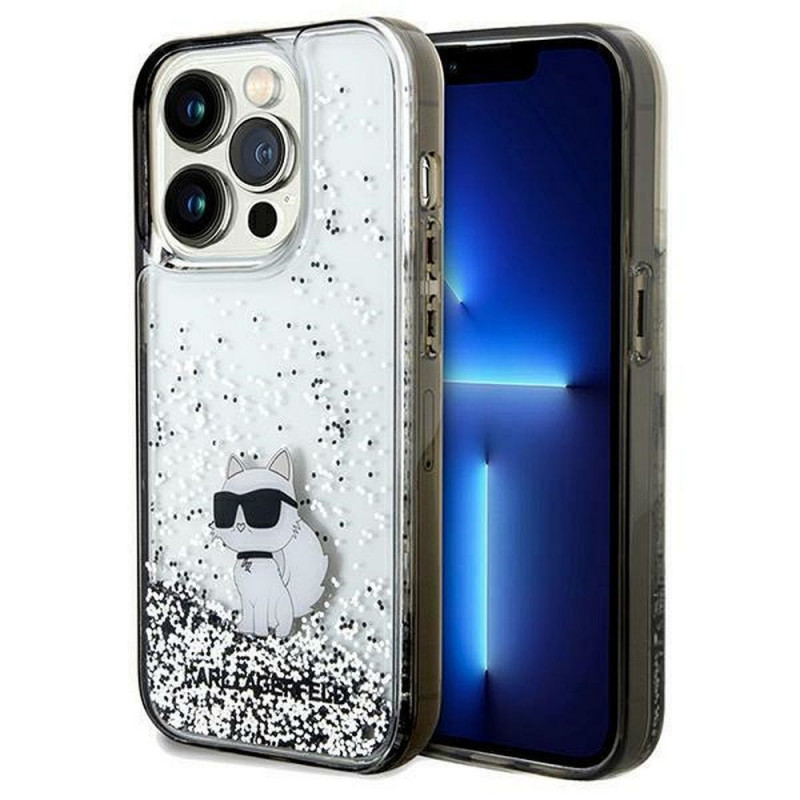 Original faceplate case KARL LAGERFELD KLHCP14LLKCNSK for iPhone 14 Pro (Liquid Glitter C / transparent)