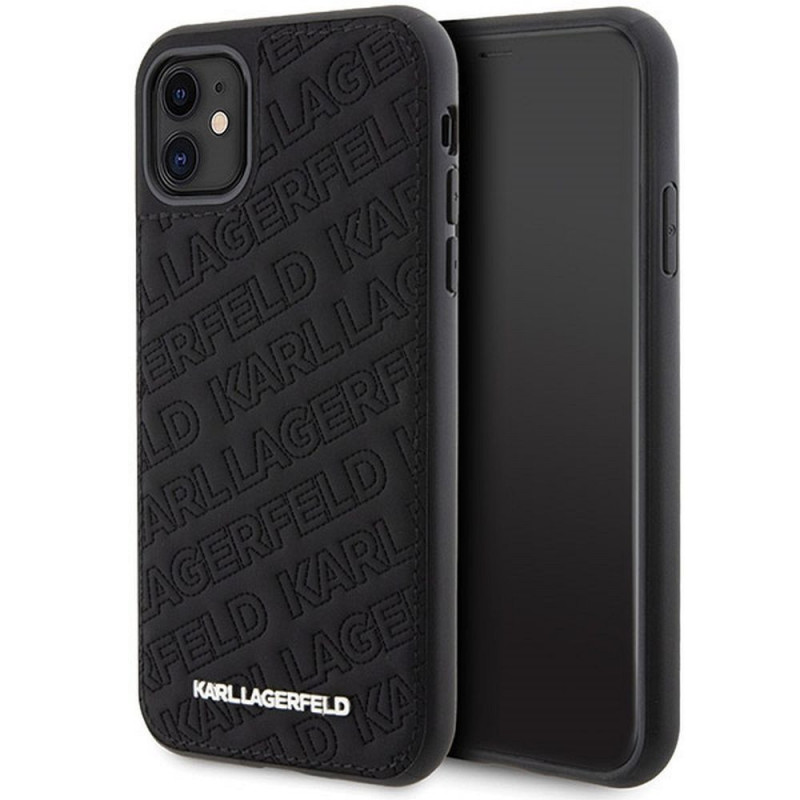 Original faceplate case KARL LAGERFELD KLHCN61PQKPMK for iPhone 11 (Quilted K Pattern / black)