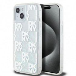 DKNY case for IPHONE 15 DKHCP15SLCPEPT (DKNY HC Liquid Glitters W/Checkered Pattern) white