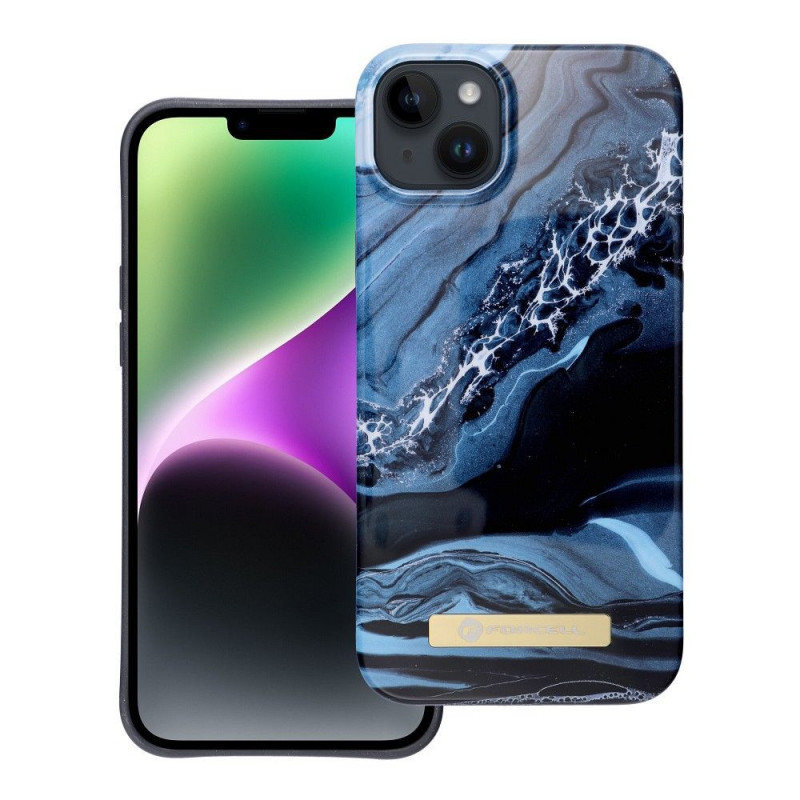 FORCELL F-PROTECT Mirage case compatible with MagSafe for IPHONE 14 PLUS ocean marble