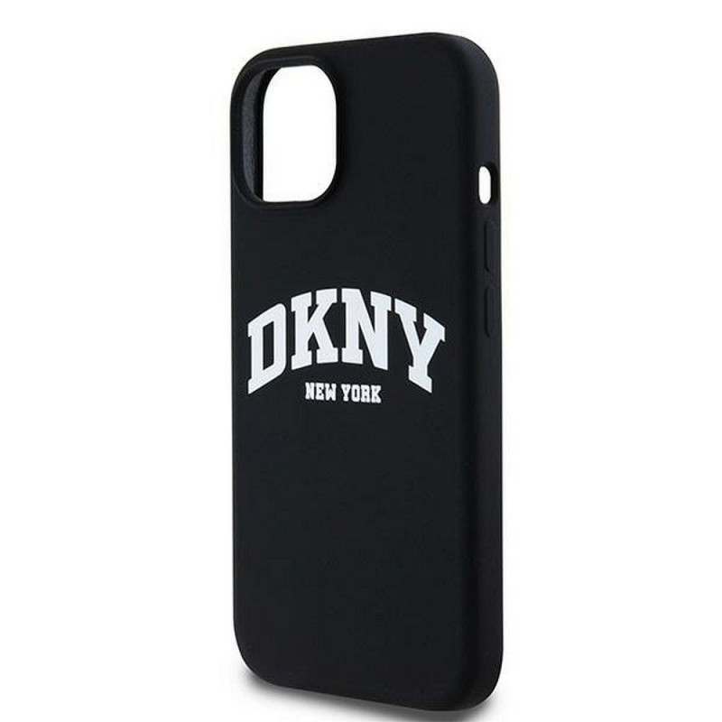 DKNY case for IPHONE 12 / 12 Pro compatible with MagSafe DKHMP12MSNYACH (DKNY HC MagSafe Silicone W/White Arch Logo) black