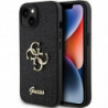 Original faceplate case GUESS GUHCP15SHG4SGK for iPhone 15 (Fixed Glitter Big 4G / black)