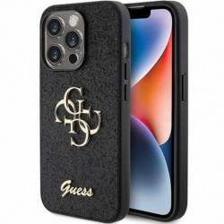 Original faceplate case GUESS GUHCP15LHG4SGK for iPhone 15 PRO (Fixed Glitter Big 4G / black)