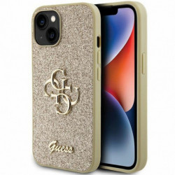 Original faceplate case GUESS GUHCP15SHG4SGD for iPhone 15 (Fixed Glitter Big 4G / gold)