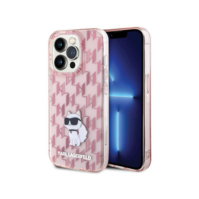 Original faceplate case KARL LAGERFELD KLHCP15LHNCMKLP for iPhone 15 PRO (Monogram / pink)