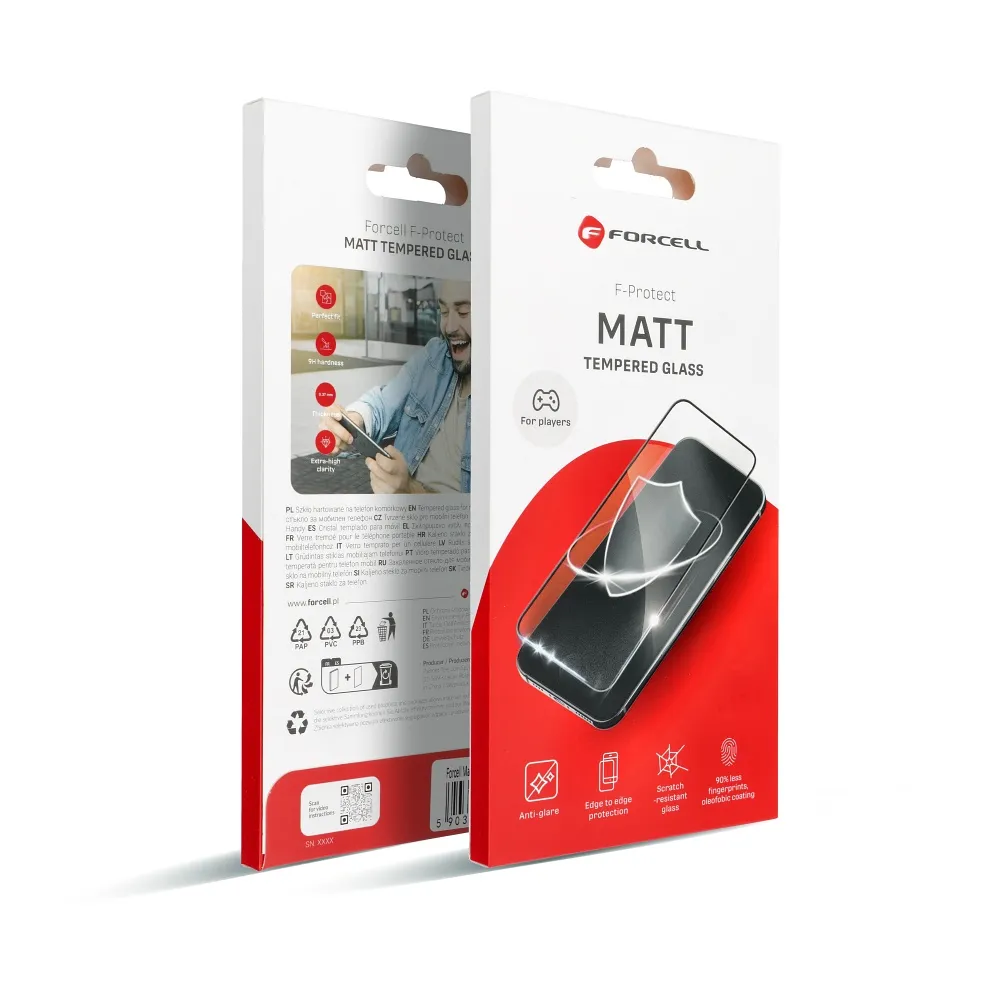 Tempered glass to iPhone 13 PRO / 14 Forcell Matt Glass black
