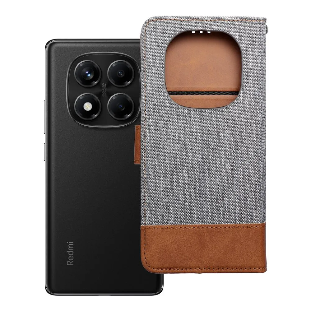 Flip case for Xiaomi Redmi NOTE 14 PRO 4G Jeans Book gray