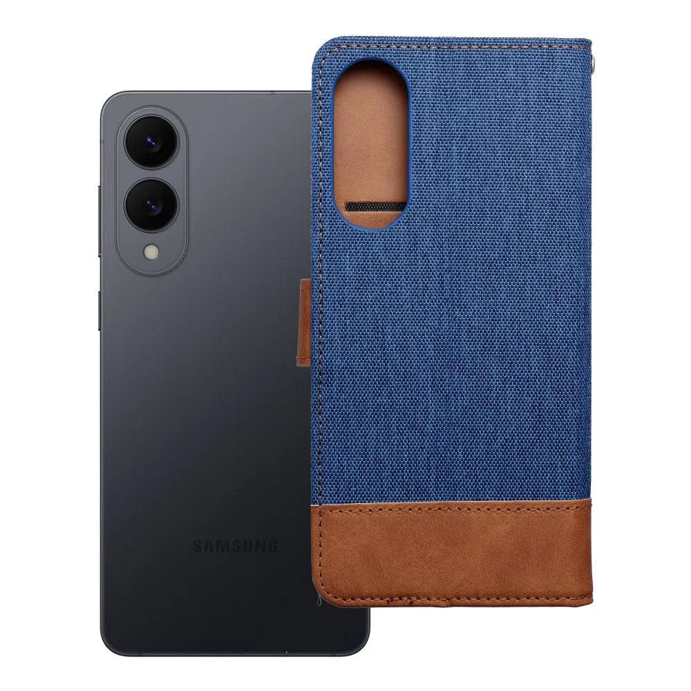 Flip case for Samsung S25 Edge Jeans Book blue