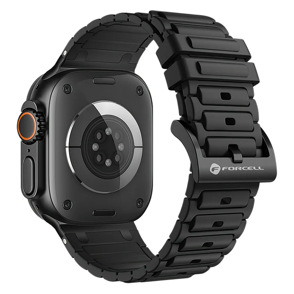 Strap to Apple Watch Forcell F-Design FA06 silicone holes 42 / 44 / 45 / 49 mm black
