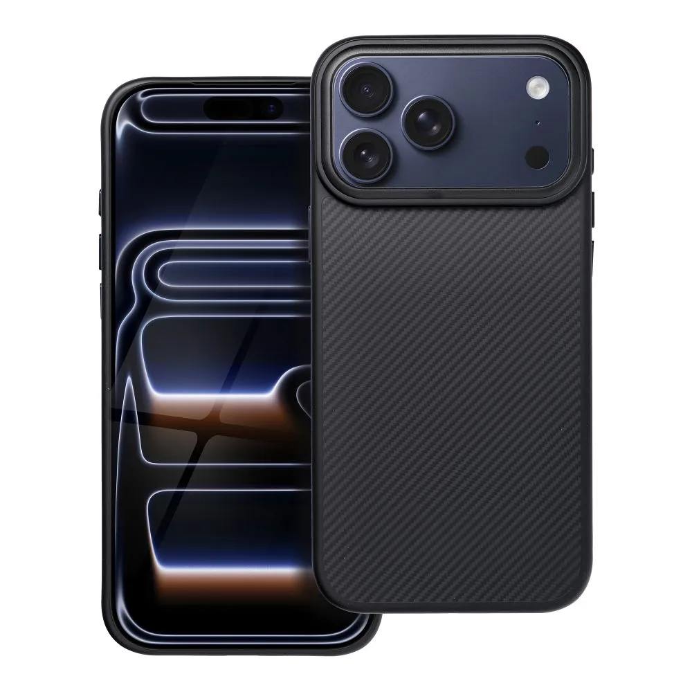 Case for iPhone 17 Pro Max / 18 Pro Max (low camera edge)Carbon Elite Mag Cover compatible with MagSafe black