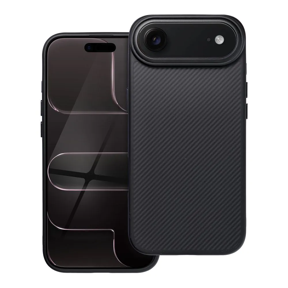 Case for iPhone 17 AIR Carbon Elite Mag Cover compatible with MagSafe black