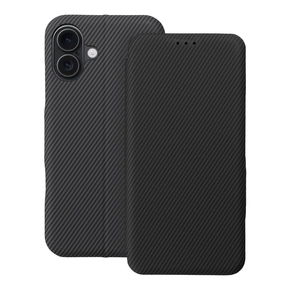 Flip case for iPhone 16 PLUS Folio Side Magnet gray