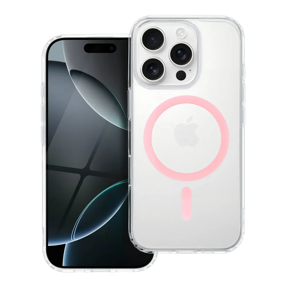 Case for iPhone 13 Drop Glue Colorful Ring Mag Cover compatible with MagSafe pink
