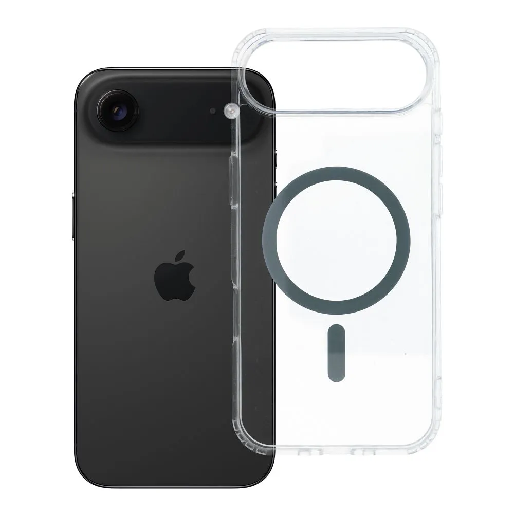 Case for iPhone 17 AIR Drop Glue Colorful Ring Mag Cover compatible with MagSafe gray