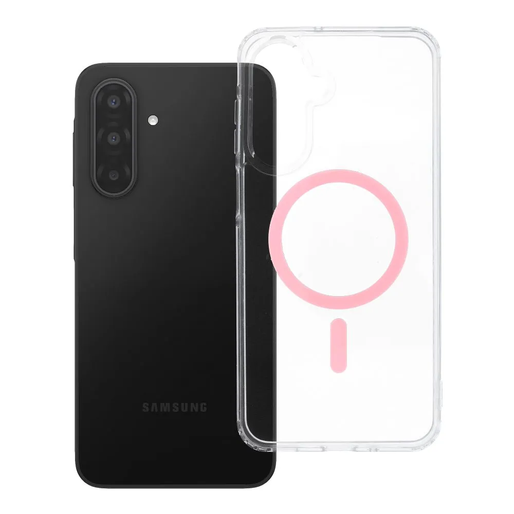 Case for Samsung A17 / A18 Drop Glue Colorful Ring Mag Cover compatible with MagSafe pink