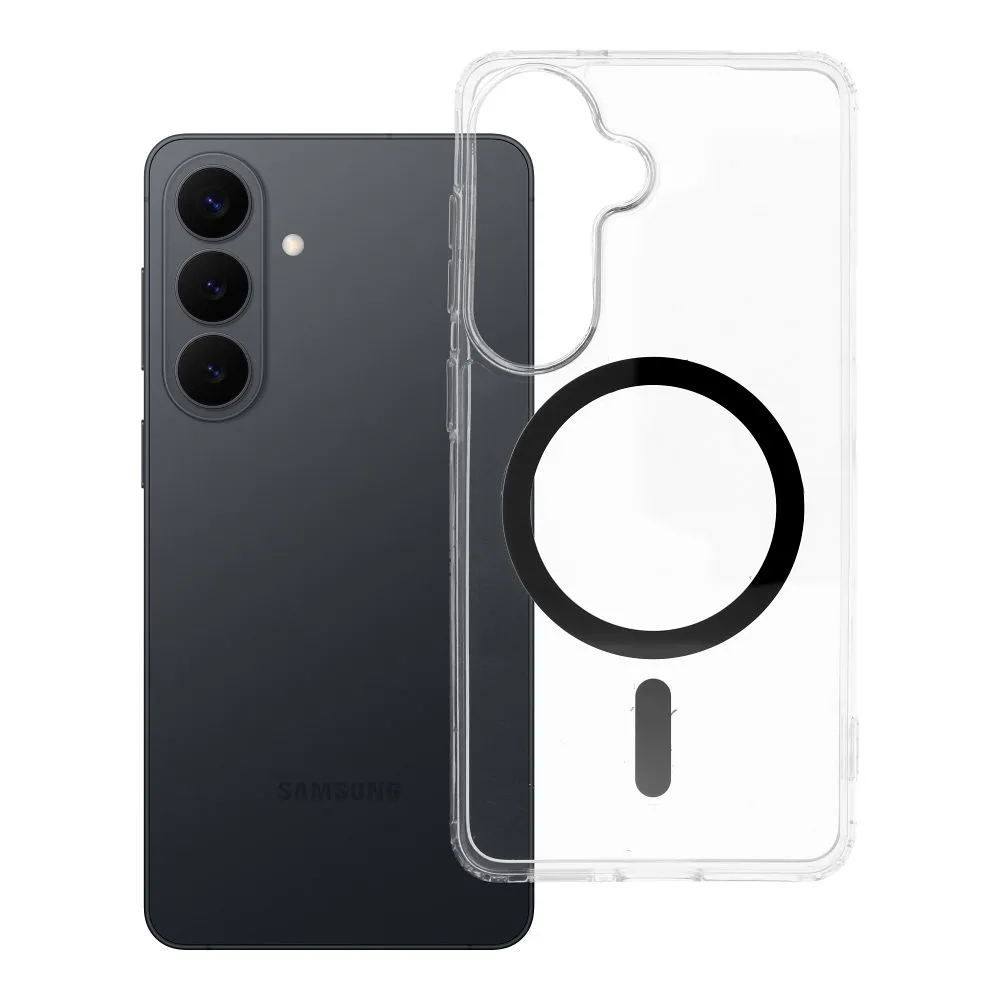 Case for Samsung S26 Drop Glue Colorful Ring Mag Cover compatible with MagSafe black