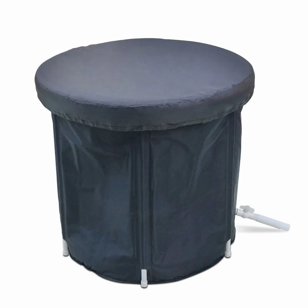 Foldable portable inflatable bathtub 75 x 75 cm black