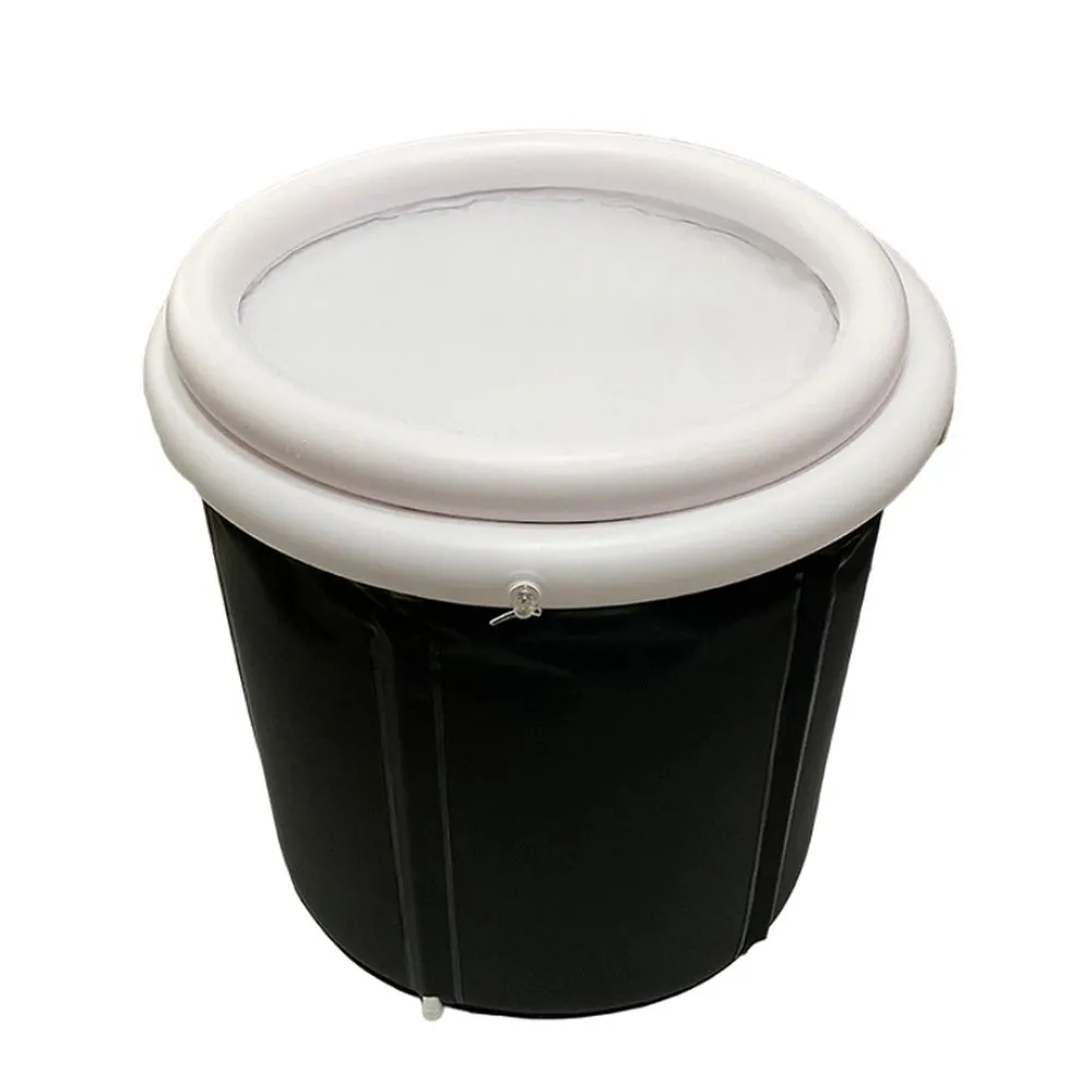 Foldable portable inflatable bathtub 75 x 80 cm black
